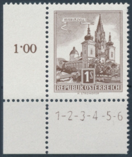 Briefmarke mit Symbolzahl(en)